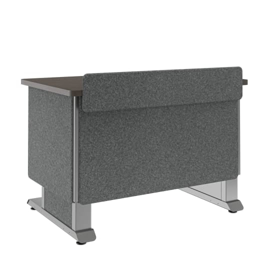 Middle Atlantic Höhenverstellbares Rednerpult – Hochdrucklaminat, PET-Filz, Stahl, Grau – FML-42AA3GC-UK