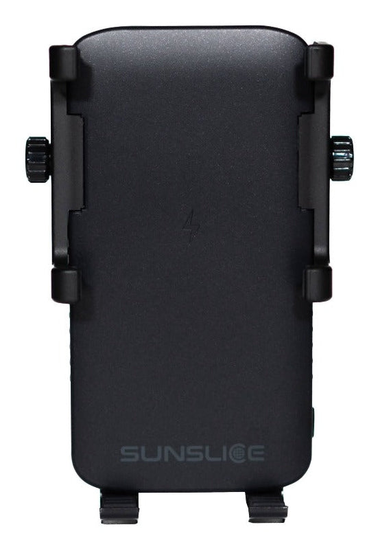 Sunslice Cyclotron – Fahrrad-/Motorrad-Halterung – Kabelloses Laden – Lenker-Klemmhalterung, für Smartphones