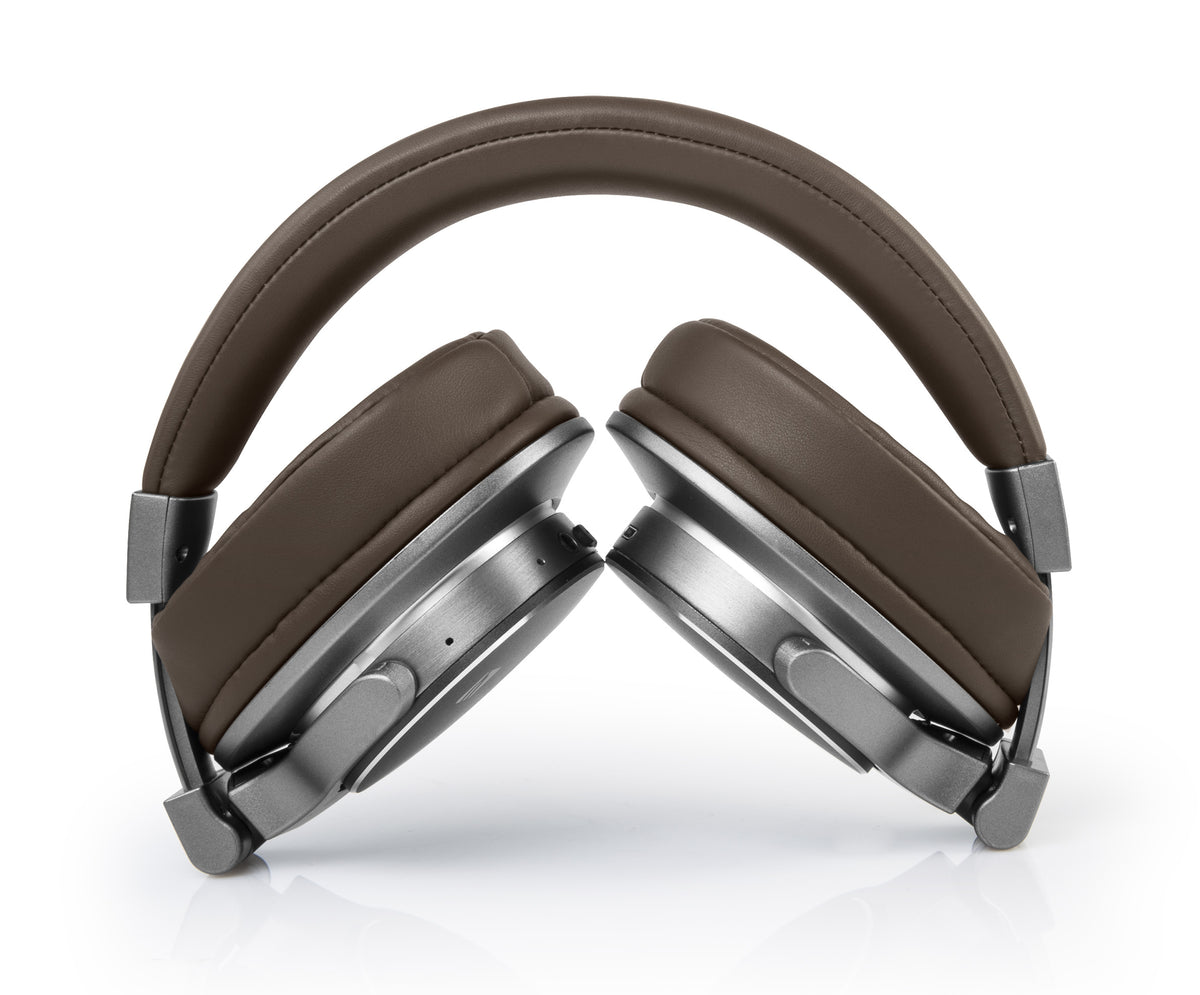 Muse M-278 BT On-Ear Kopfhörer – Stereo, Kabel + BT, 3,5 mm Klinke, BT 5,0, Braun, Silber