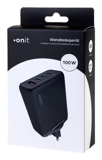 ONIT Wandladegerät – 4× USB (1× USB-C 35W), GaN