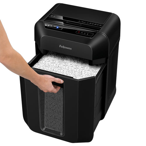 Fellowes AutoMax 90M – Aktenvernichter mit Autofeed 90 Blatt, DIN P-4, Partikelschnitt 4 × 12 mm, 17 l