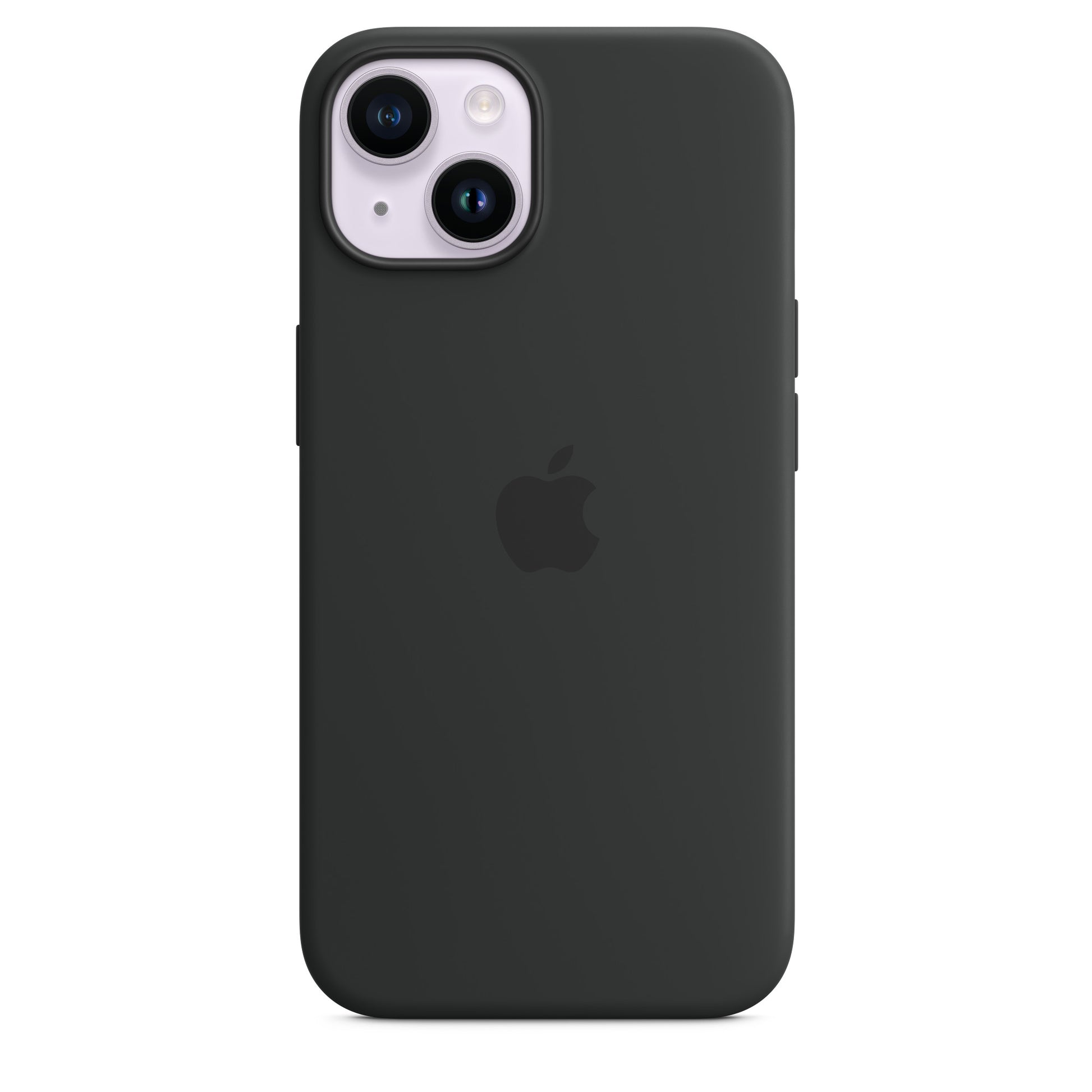 Apple Backcover – für Apple iPhone 14, MagSafe, Silikon+Mikrofaser, Schwarz