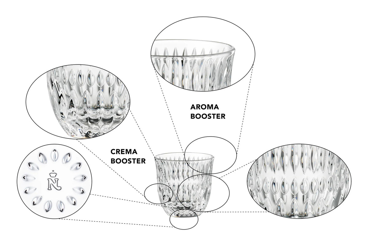 Nachtmann Espressotasse – 2er Set, 90 ml, Ø 6,4 cm, Kristallglas, Transparent, spülmaschinenfest