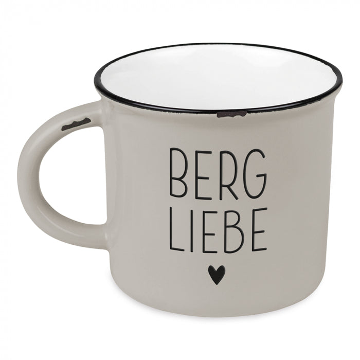 Grafik-werkstatt Becher Vintage – 400 ml, Keramik, Grau, spülmaschinenfest, mikrowellengeeignet