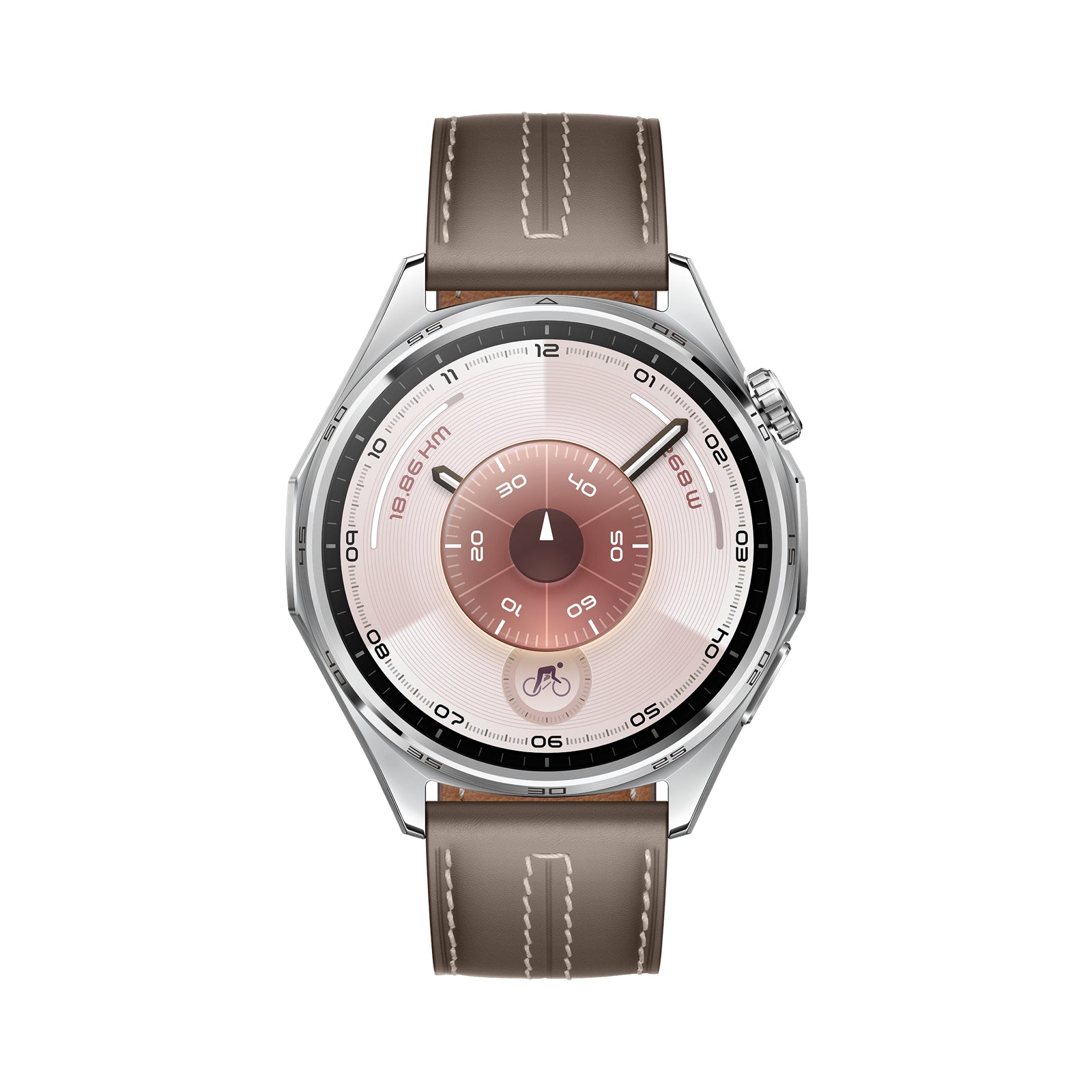 Huawei Watch GT6 46 mm GPS – Edelstahl, Braun
