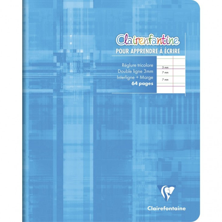 Clairefontaine Schulheft – 170 × 220 mm – 3 mm liniert – 32 Blatt – gebunden, Marge, PEFC
