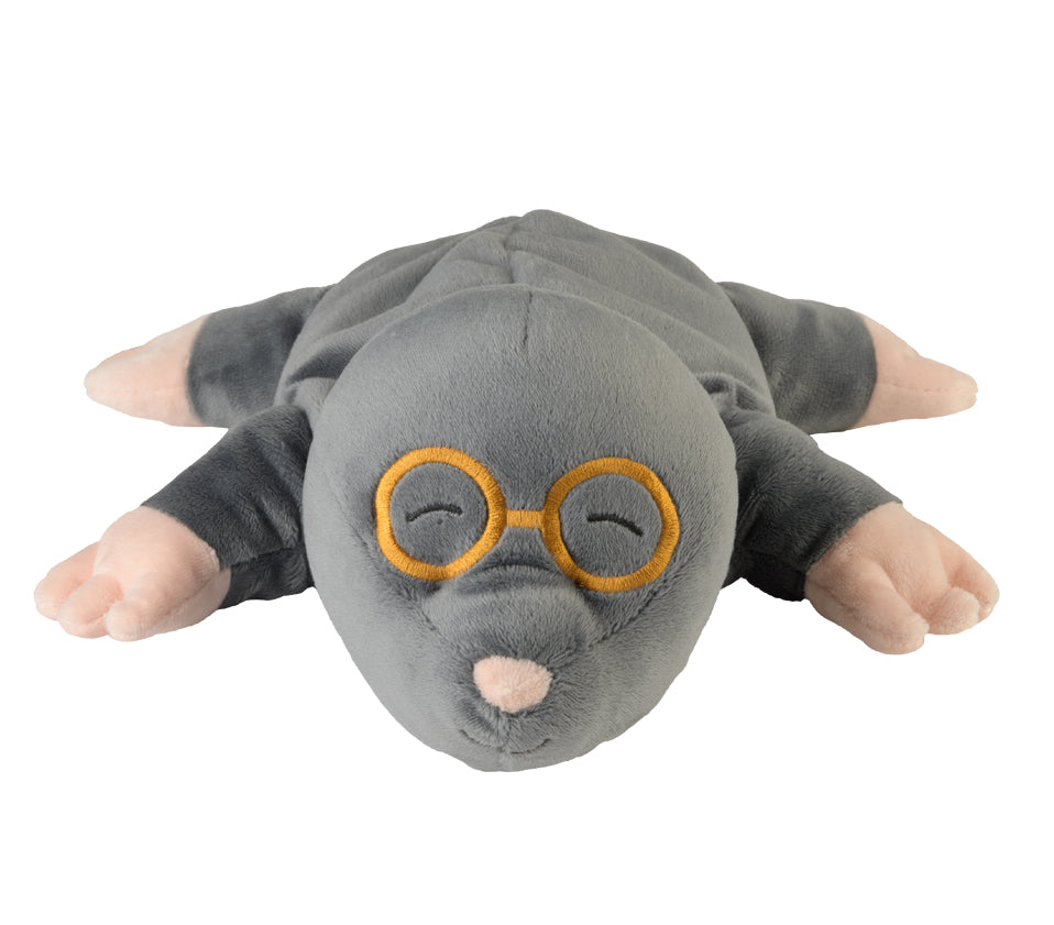 Warmies Schlafender Maulwurf Mikrowellenbeheiztes Spielzeug – 350 mm, 720 g, grau/beige