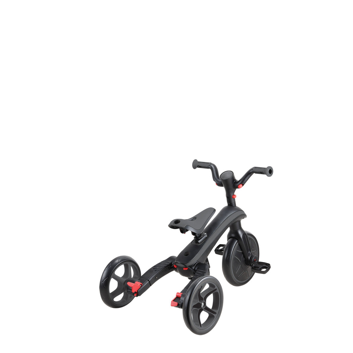 Globber Trike Explorer 4-in-1 Aufsitzlaufrad – faltbar, Push & Pedal, Pedal-Freilauf – ab 10 M. – schwarz/grau