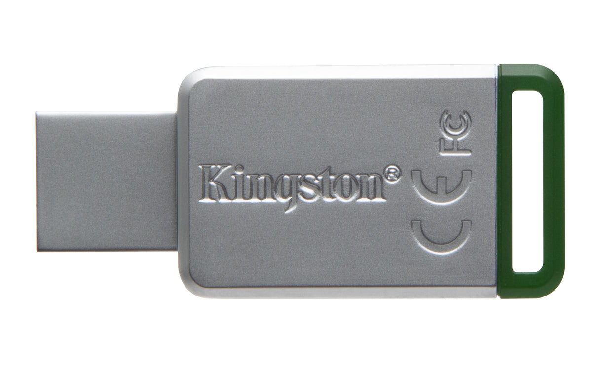 Kingston Technology Kingston DataTraveler 50 – 16 GB, USB Typ-A (USB 3.2 Gen 1), Metall, Grün/Silber