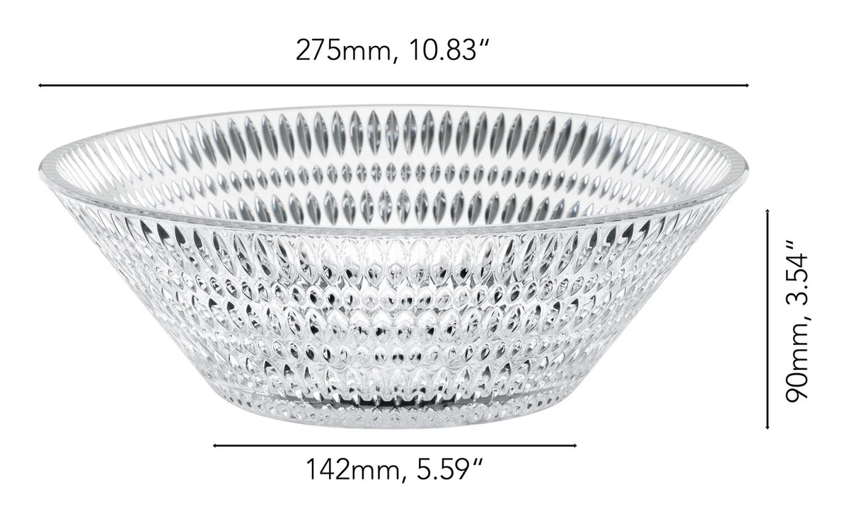 Nachtmann Servierschüssel Ethno – 2,3 l, Ø 27 cm, Kristallglas, Transparent, spülmaschinenfest