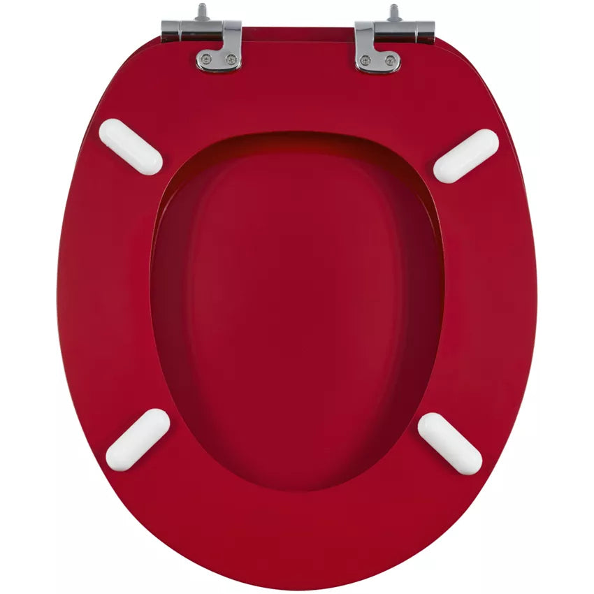 Diaqua Bilbao – Toilettensitz – MDF, Kunststoff, Rot, 37,1 × 45,9 cm
