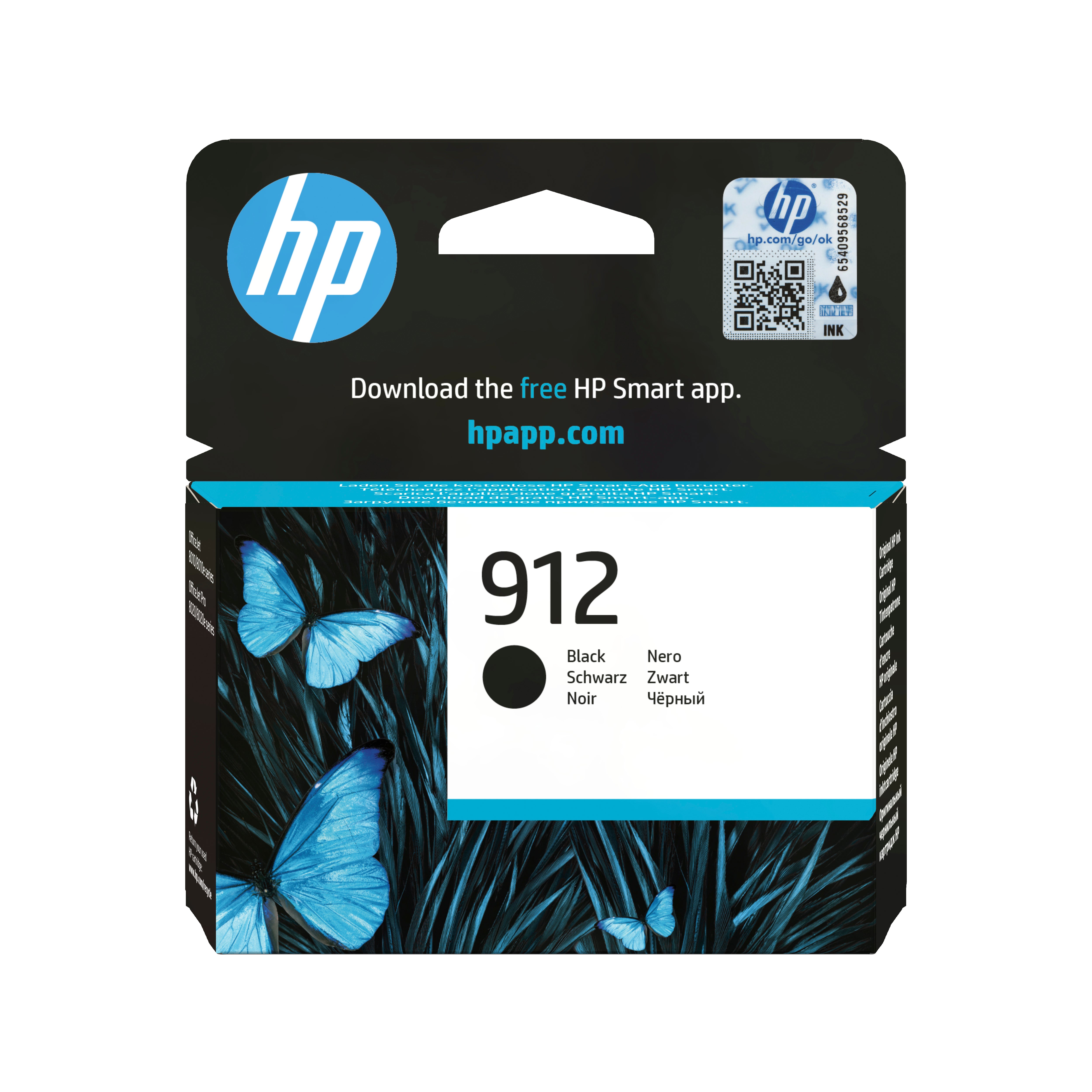 HP 912 Schwarz Tintenpatrone (Original) – 250 Seiten – für OfficeJet 8010e/8012 …, OfficeJet Pro 8020e/8022 …