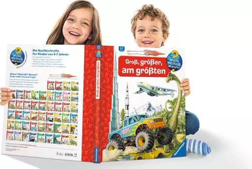 Ravensburger Buch – Wieso? Weshalb? Warum? Sonderband: Gross, grösser, am grössten, Spiralbindung, 16 Seiten, D