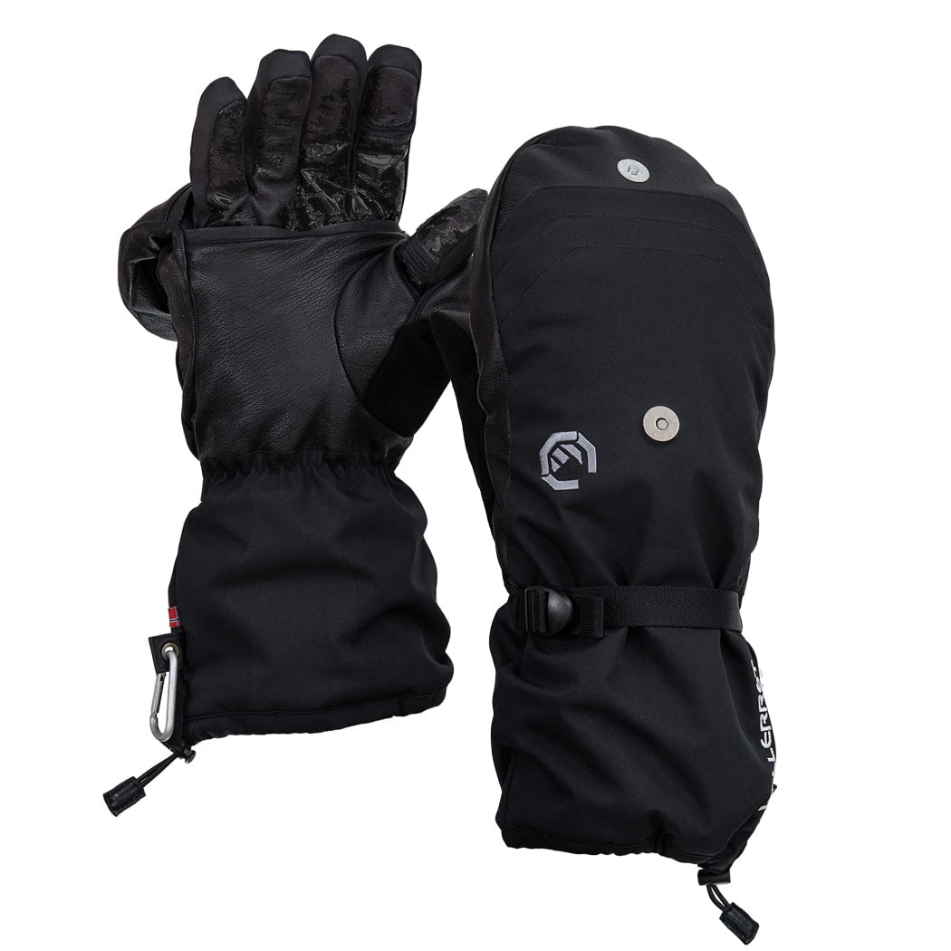 Vallerret Photography Gloves Vallerret Alta Arctic Mitt Fäustlinge – Grösse M, Unisex, Leder, mit Handgelenkband – Schwarz