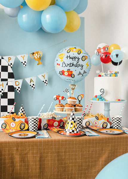 PartyDeco Folienballon Kinderparty – Hellblau – Ø 45 cm – Folie – 1 Stk