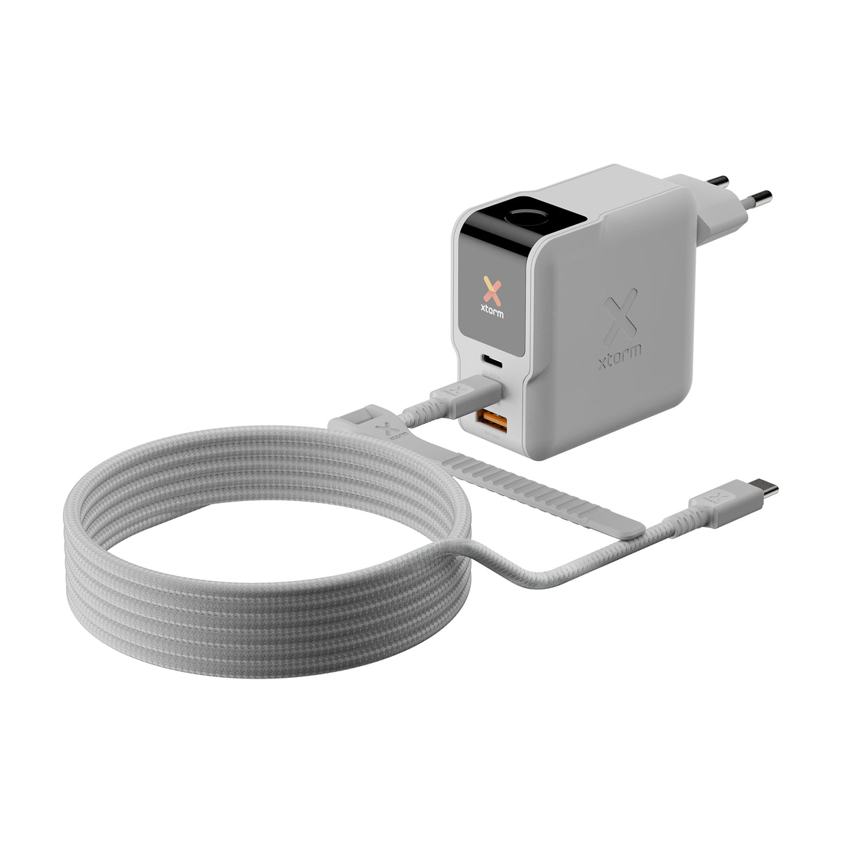 Xtorm NextGen XECNG1400 USB-Ladegerät 140 W – USB-C×2, USB-A×1 – PD, QC 3.0, GaN – Weiss
