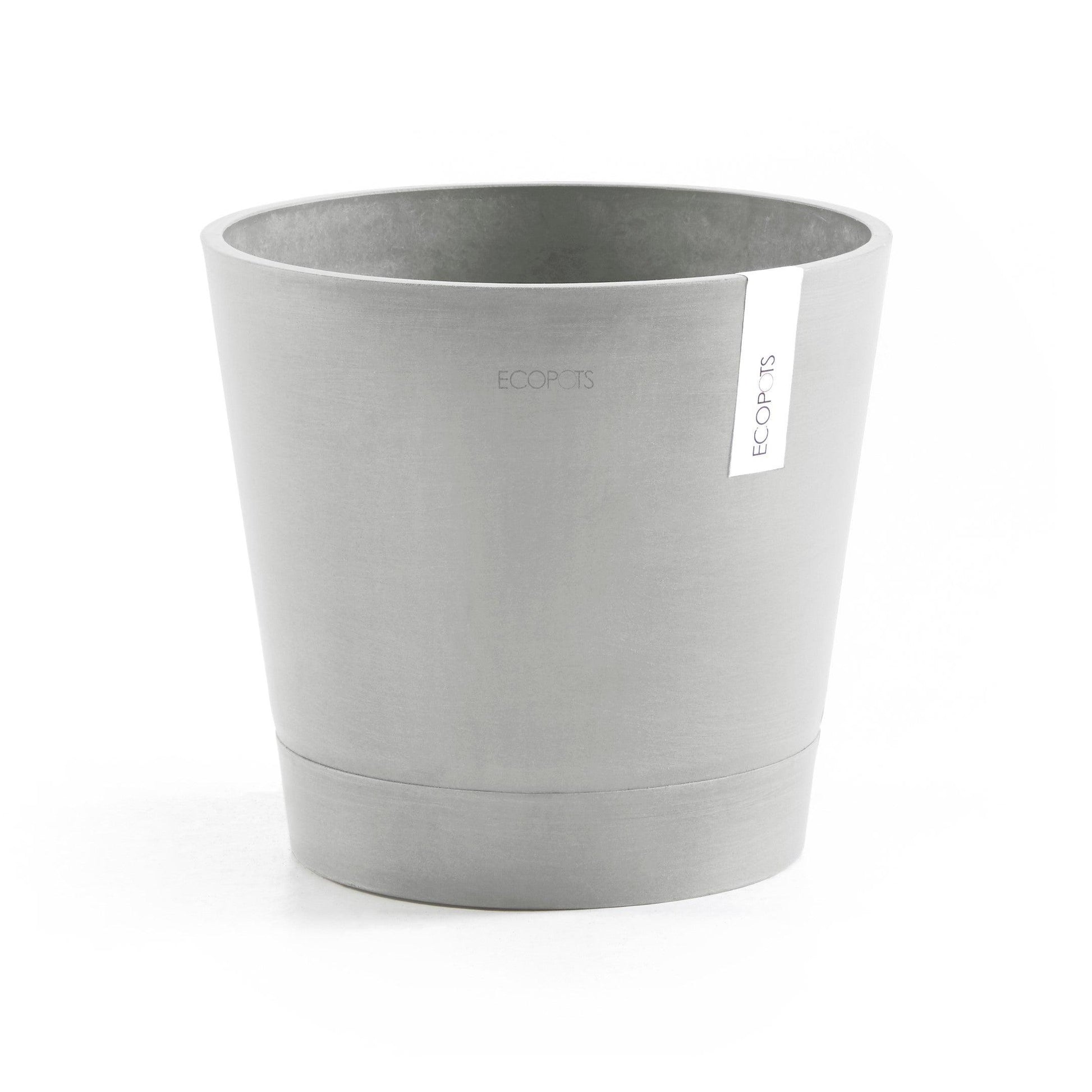 Ecopots Schale – Recycling-Kunststoff, Hellgrau – Ø 40 × 35 cm