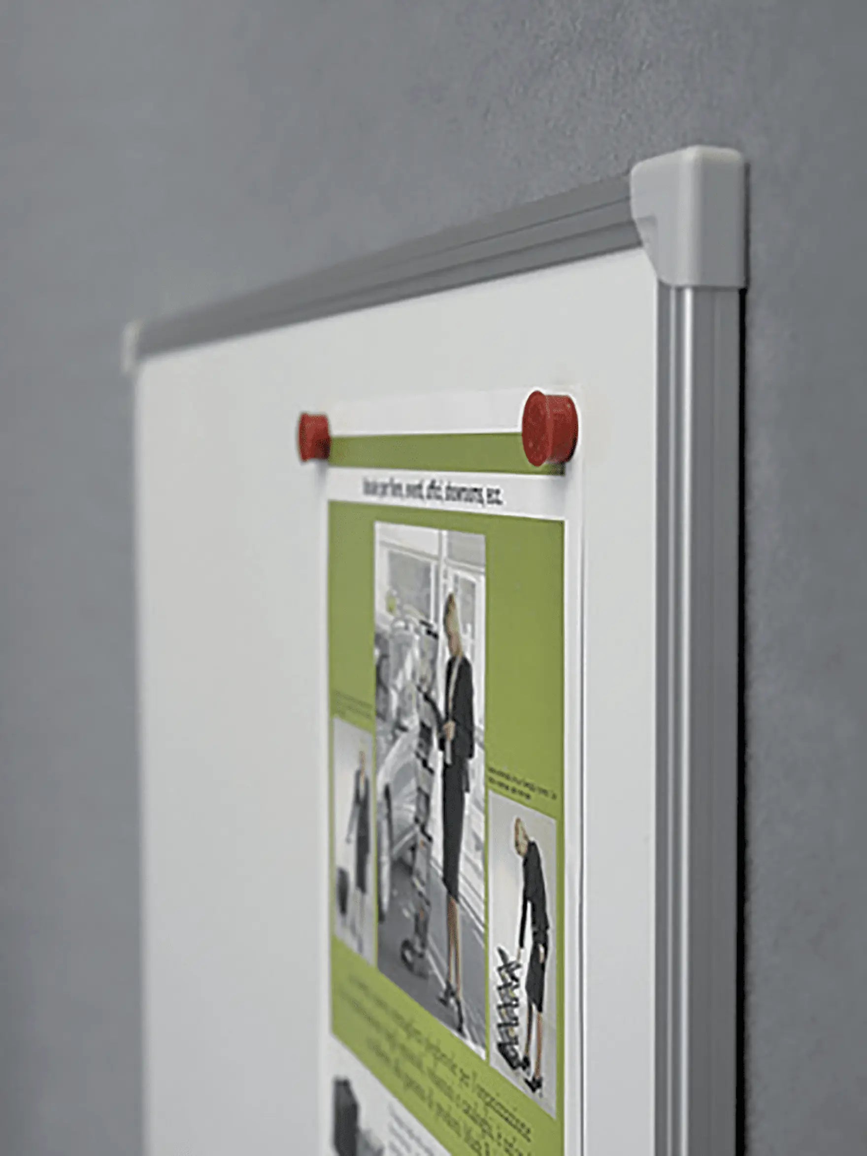 Franken Whiteboard – 90 × 60 cm, lackierter Stahl, magnetisch, Alu-Rahmen, Wandmontage, inkl. Stiftablage