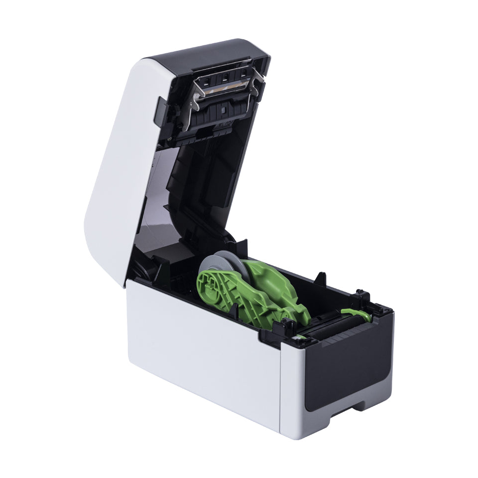 Brother TD-2320D300 – Etikettendrucker, Thermodirekt, für Etiketten bis 59 mm, USB, LAN, 300 dpi
