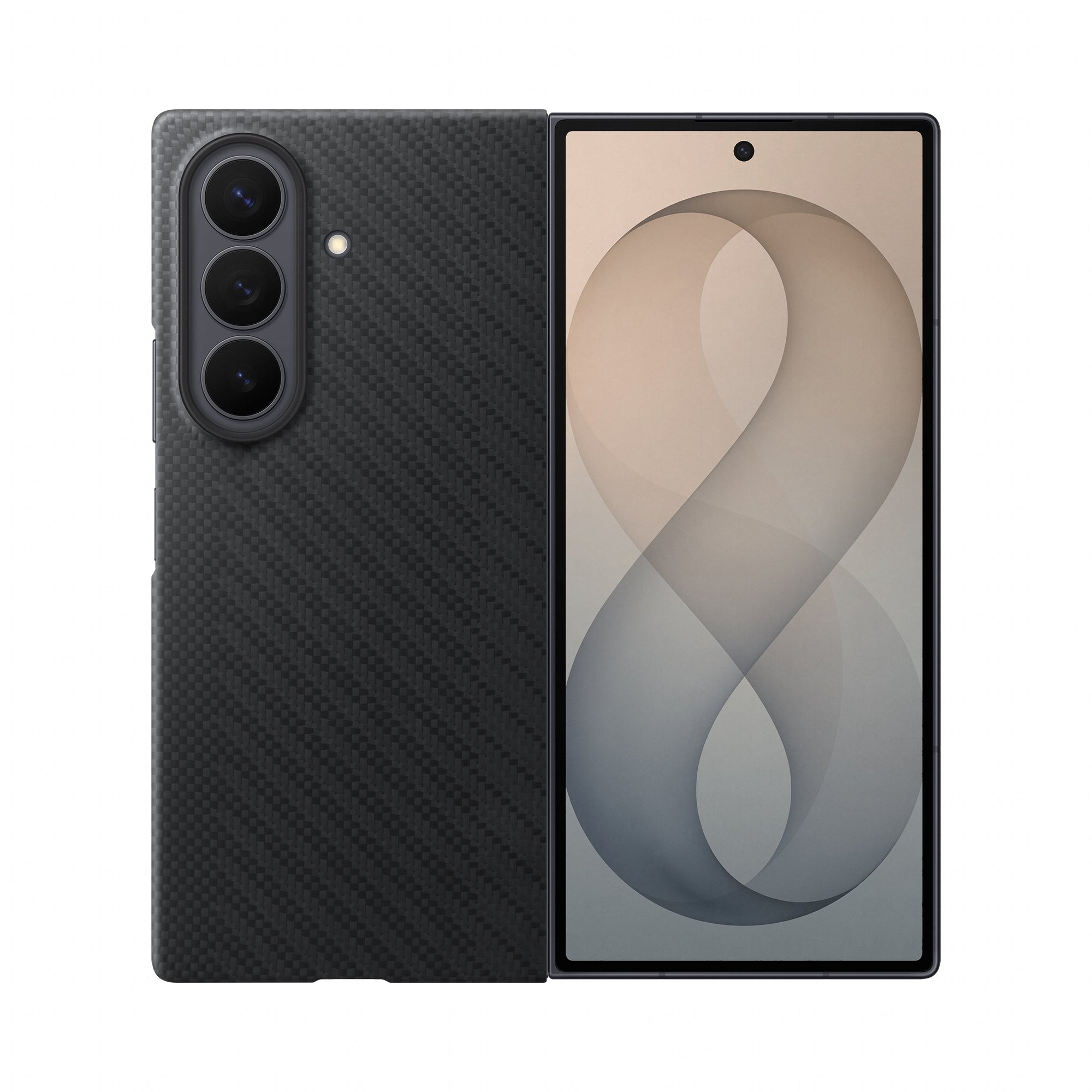 Samsung Backcover – für Samsung Galaxy Z Fold8, Carbon, Schwarz, Karbonfaser