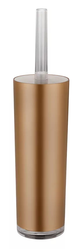 Diaqua WC-Bürstenset – Kunststoff, Kupfer, mit Deckel, Kopf austauschbar, rutschfest, H 38,5 cm, Ø 9,5 cm