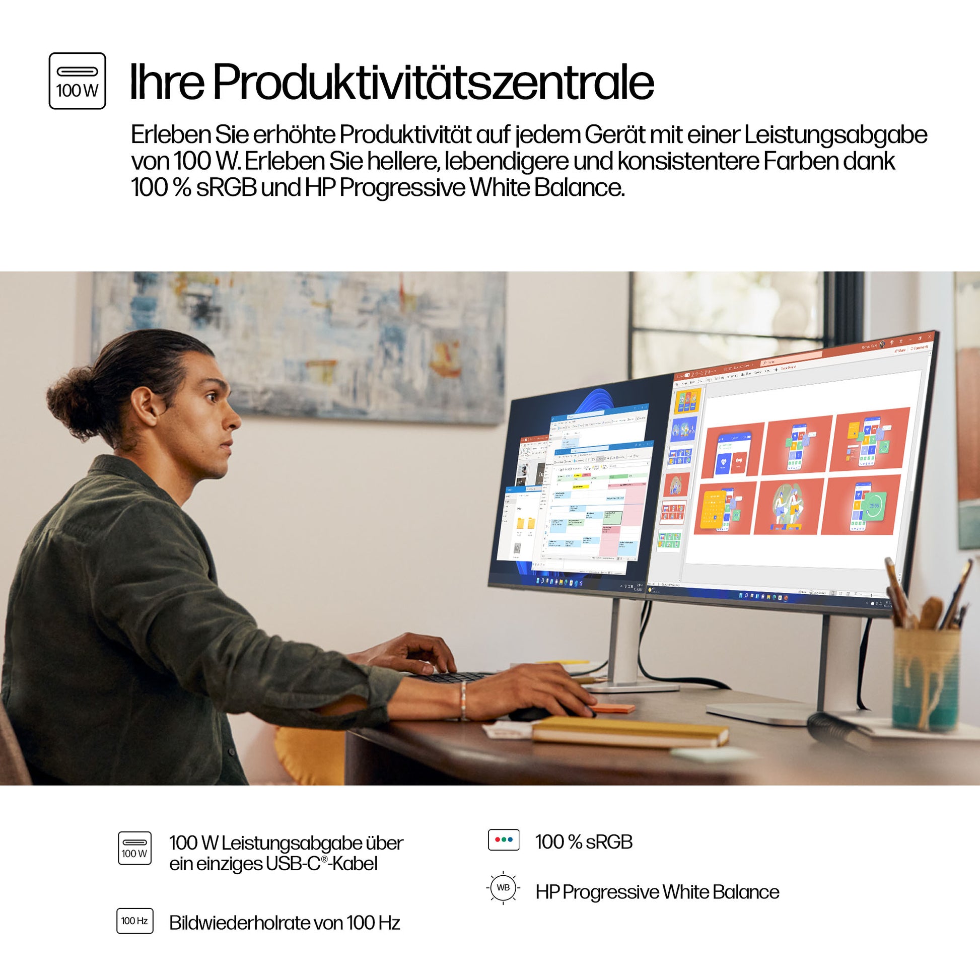 HP S5 PRO 527PU – Monitor, 2560 × 1440 (QHD), USB-C, Docking