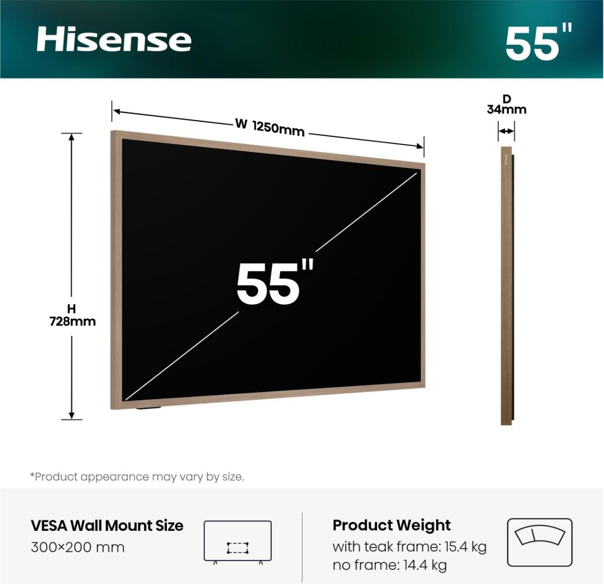 Hisense 55S7DS – 55" QLED Fernseher – 4K UHD – VIDAA – 144 Hz – Dolby Vision IQ