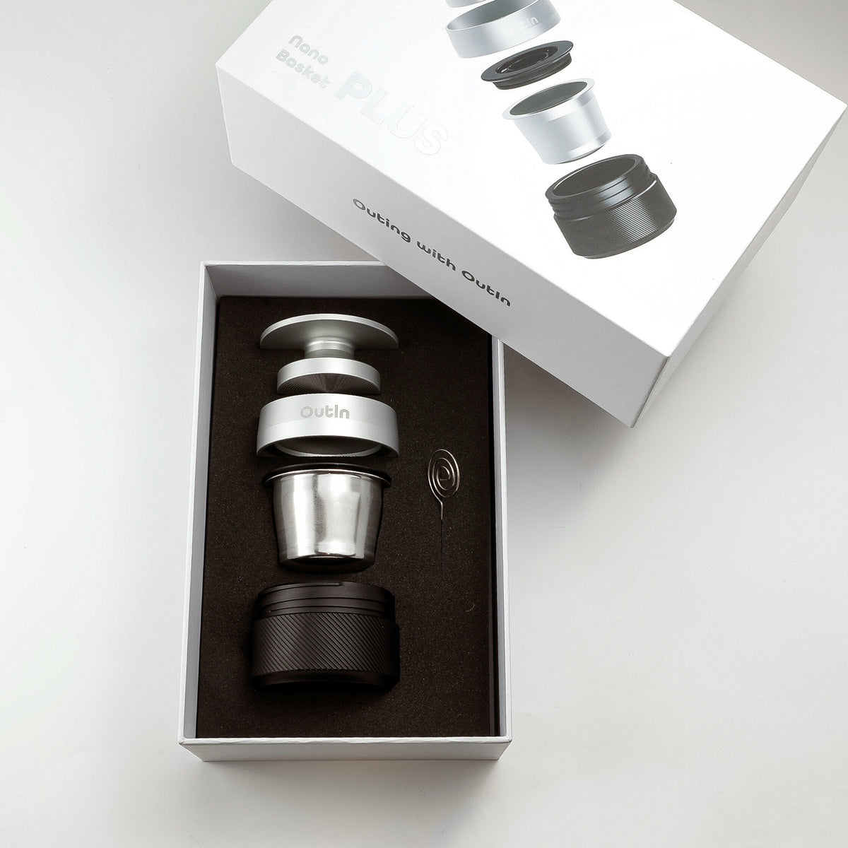 Outin Kaffeezubereitungsset Nano Basket Plus – für Nano Espresso