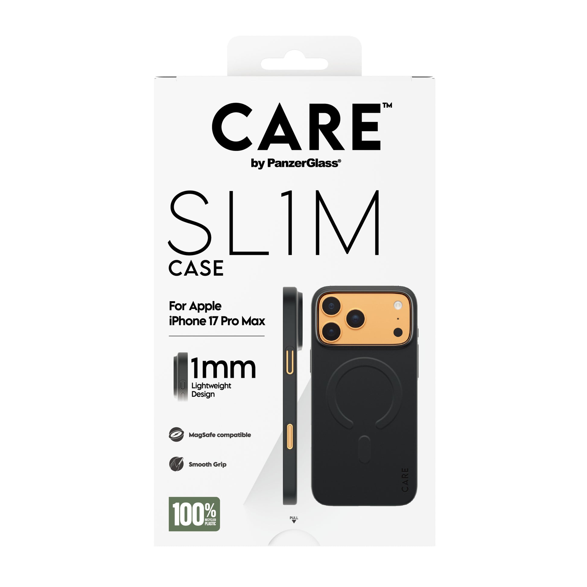 PanzerGlass Backcover CARE SL1M – für Apple iPhone 17 Pro Max – schwarz – PC – MagSafe-kompatibel