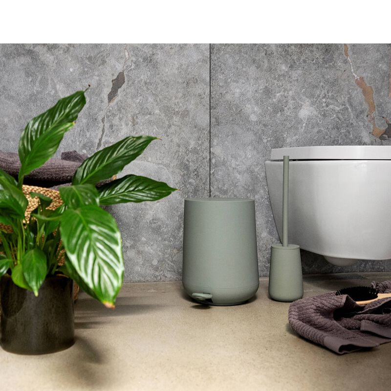 Zone Denmark WC-Bürstenset – Steingut, Grün, H 37 cm, Ø 10,3 cm