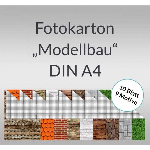 URSUS Fotokarton – A4, mehrfarbig, 300 g/m² – 9 Blatt