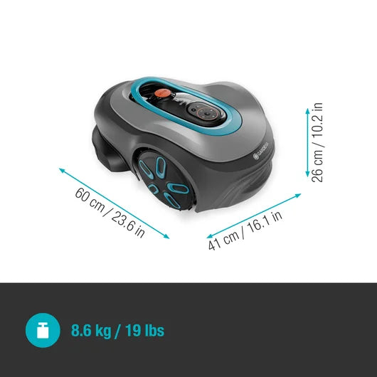 Gardena smart SILENO pro Rasenmähroboter – 600 m² – Ø 160 mm, Schnitthöhe 25–45 mm