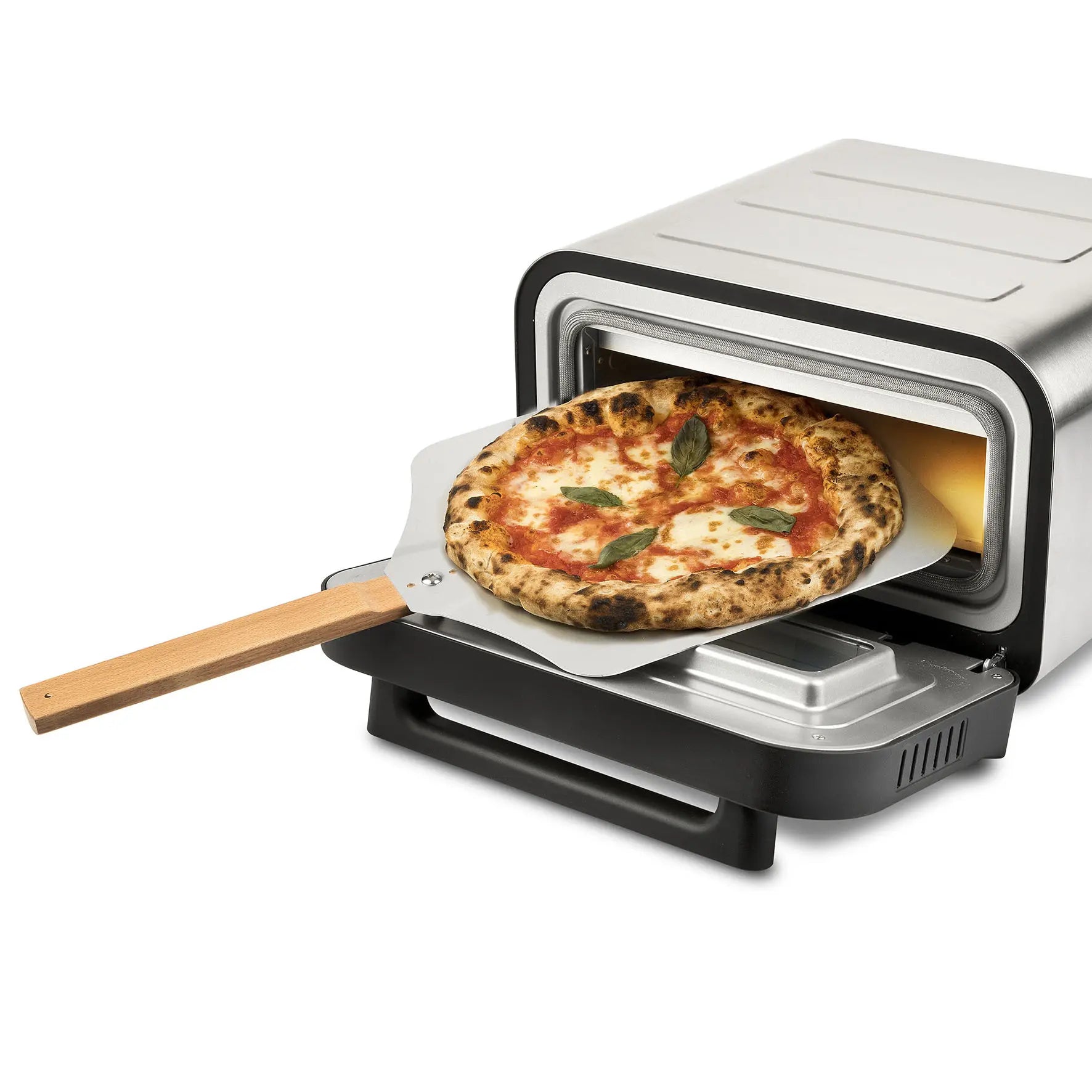G3 Ferrari Pizzaofen Pizza Pro G10204 – 1 Pizza, Ø 30 cm, 1850 W – Schwarz/Silber