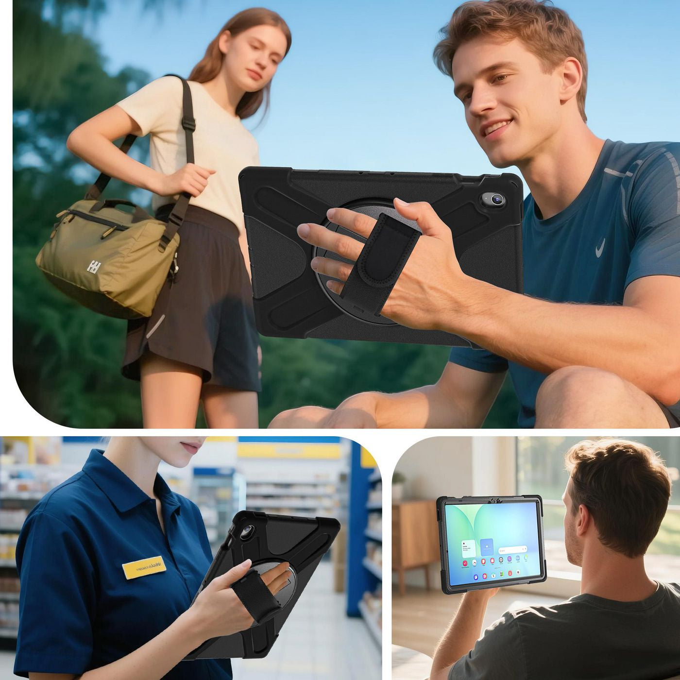 eSTUFF Panzerglas für Samsung Galaxy Tab S10 FE+ – Schwarz