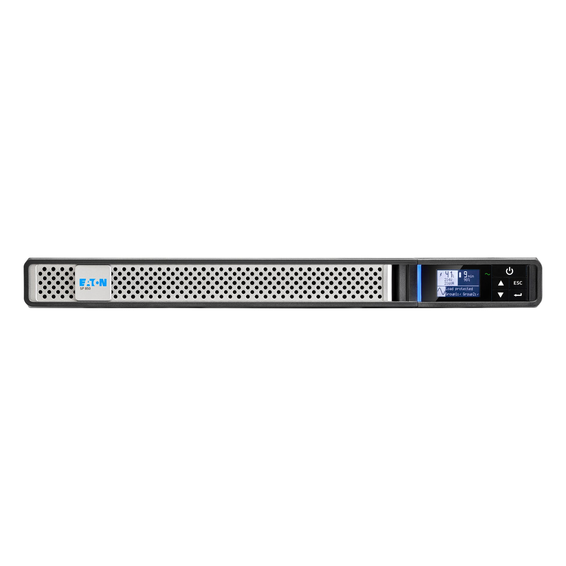 Eaton 5P850IRG2 – USV Line-Interaktiv, 0,9 kVA/680 W, Rack 1U, 4× IEC (C13), VRLA, LCD