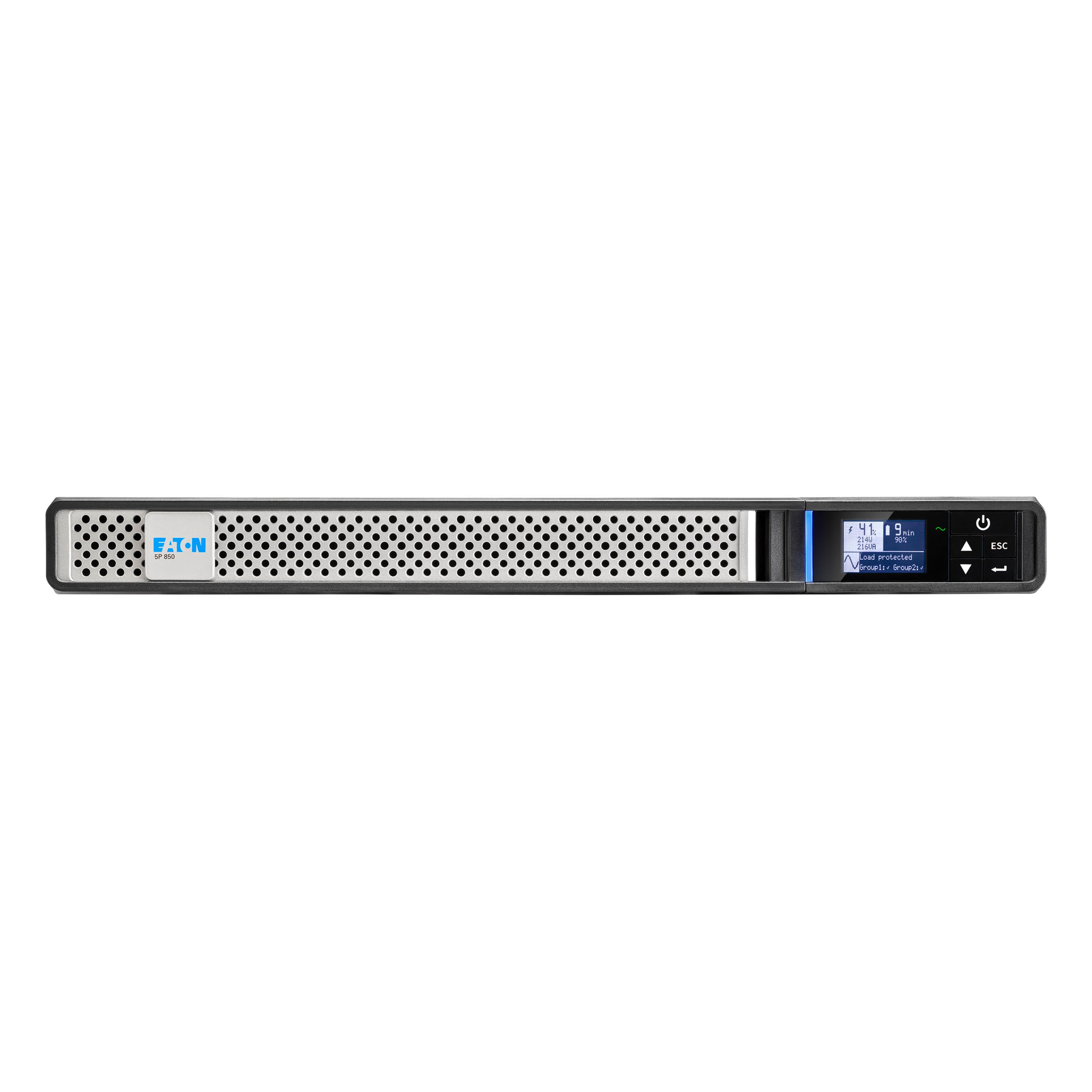 Eaton 5P850IRG2 – USV Line-Interaktiv, 0,9 kVA/680 W, Rack 1U, 4× IEC (C13), VRLA, LCD