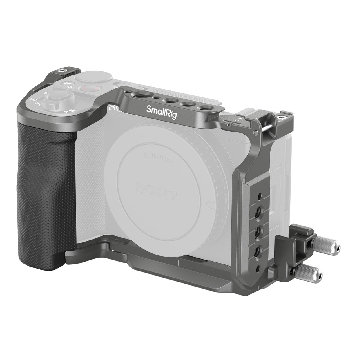 SmallRig 4949 HawkLock Schnellverschluss Cage-Kit – 1/4", 3/8" Gewinde – für Sony ZV-E10 II – Schwarz