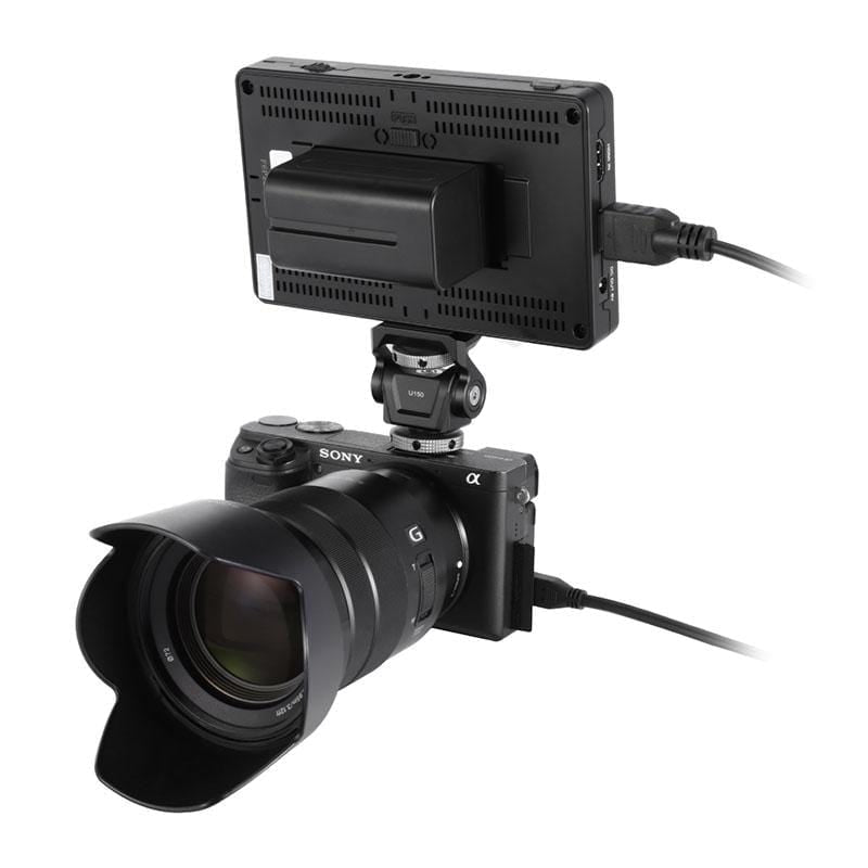 Ulanzi U150 Universal Monitor-Halter – mit Cold-Shoe – für LCD-Monitore, DSLR, Videorigs u. a. – Schwarz