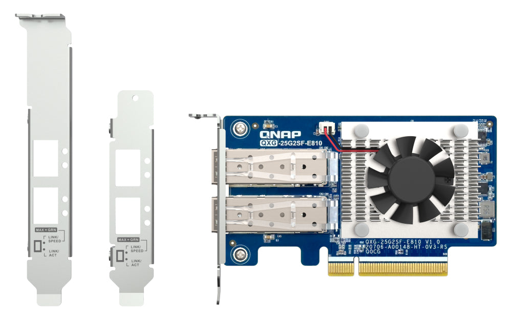 QNAP QXG-25G2SF-E810 25GbE-Karte – PCIe 4.0 x8, 2× SFP28, für QTS/QuTS hero