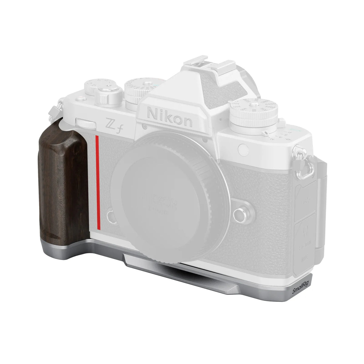 SmallRig L-Grip Handgriff – mit Holzgriff – für Nikon Z f – Silber