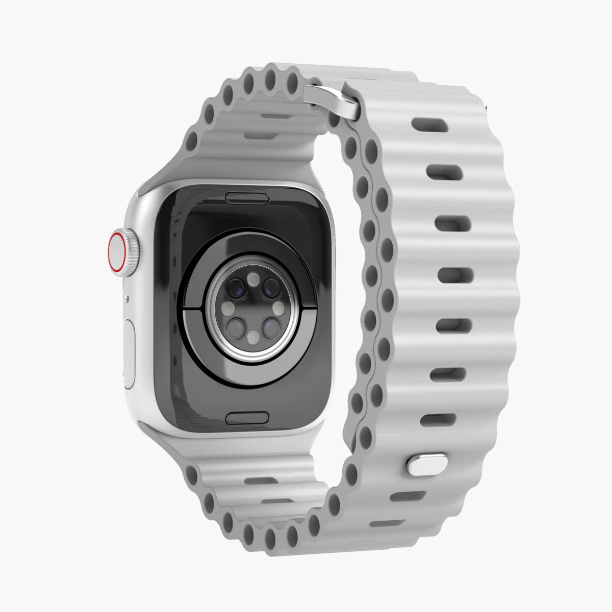 Vonmählen Wave Band 2 – Armband – für Apple Watch (diverse Grössen), Hellgrau, Elastomer (TPR)