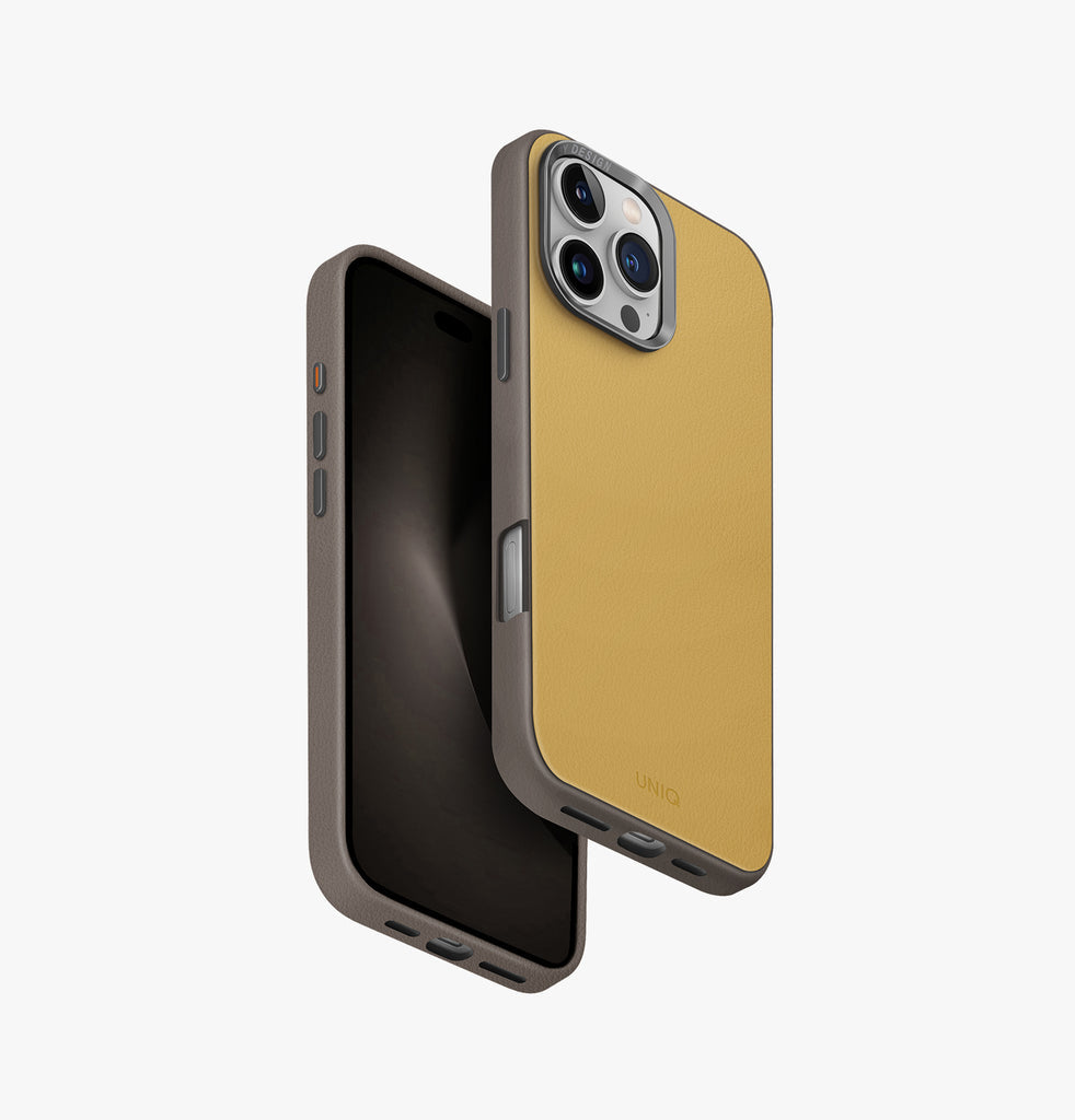 Uniq Backcover Lyden – für Apple iPhone 16 Pro Max – gelb – Mikrofaser