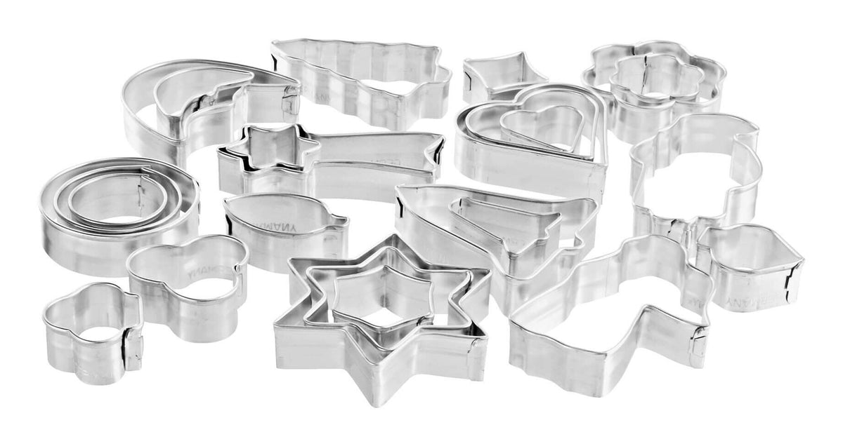 Zenker Ausstecher-Set Weihnachten, 25-teilig, Metall, Silber