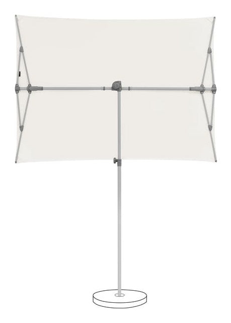 Suncomfort by Glatz Stockschirm Flex Roof – Weiss – Faltbar, Höhenverstellbar