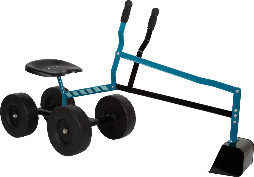 Small foot Bagger mit Rädern – 33 × 58 × 104 cm – Metall/Kunststoff – Blau – ab 3 J.