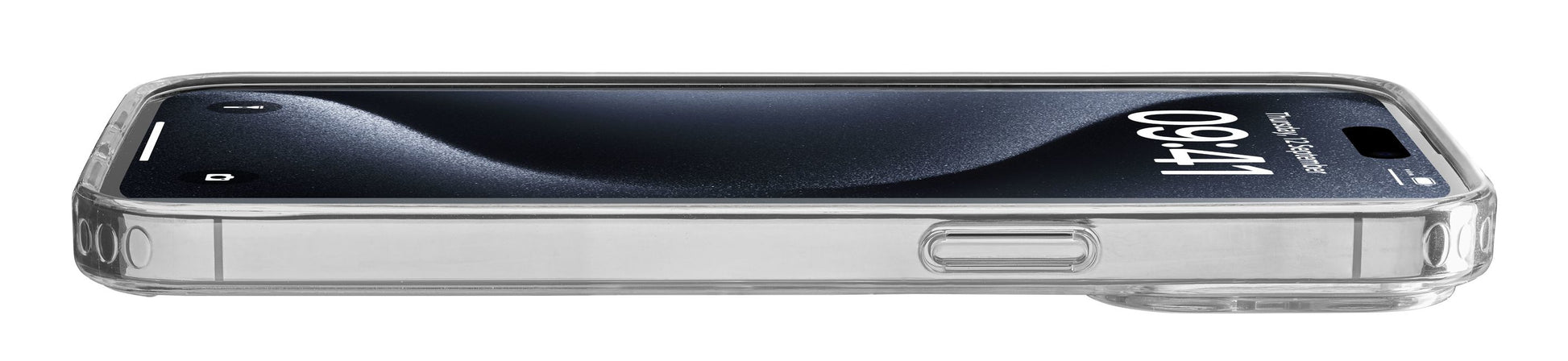 Cellularline Clearduo Backcover – für Apple iPhone 15 Pro Max, MagSafe, Kunststoff+Gummi, Transparent