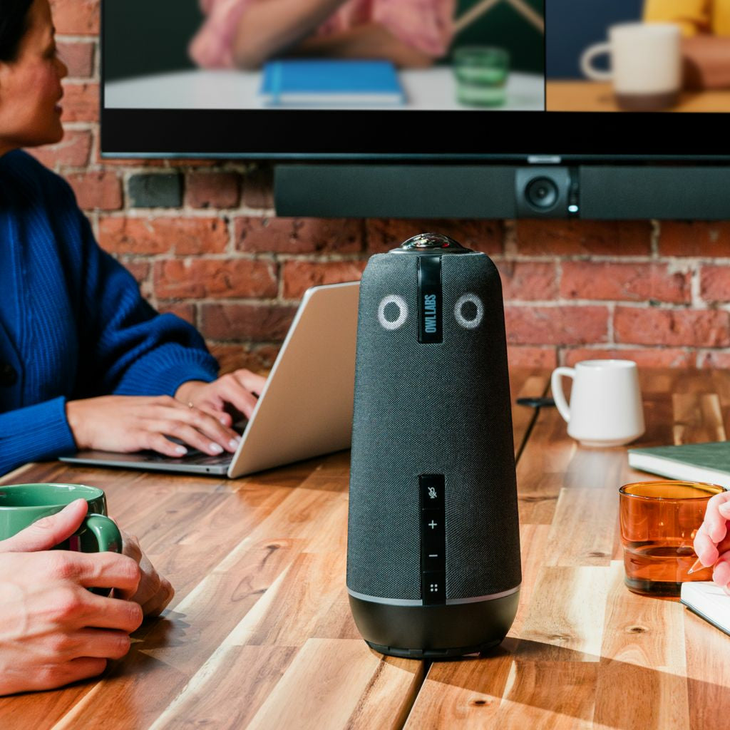 Owl Labs Meeting Owl 4+ & Owl Bar – Konferenzraum-System – 4K, 360°, für Windows/Mac/ChromeOS, USB-C, LAN (RJ4)