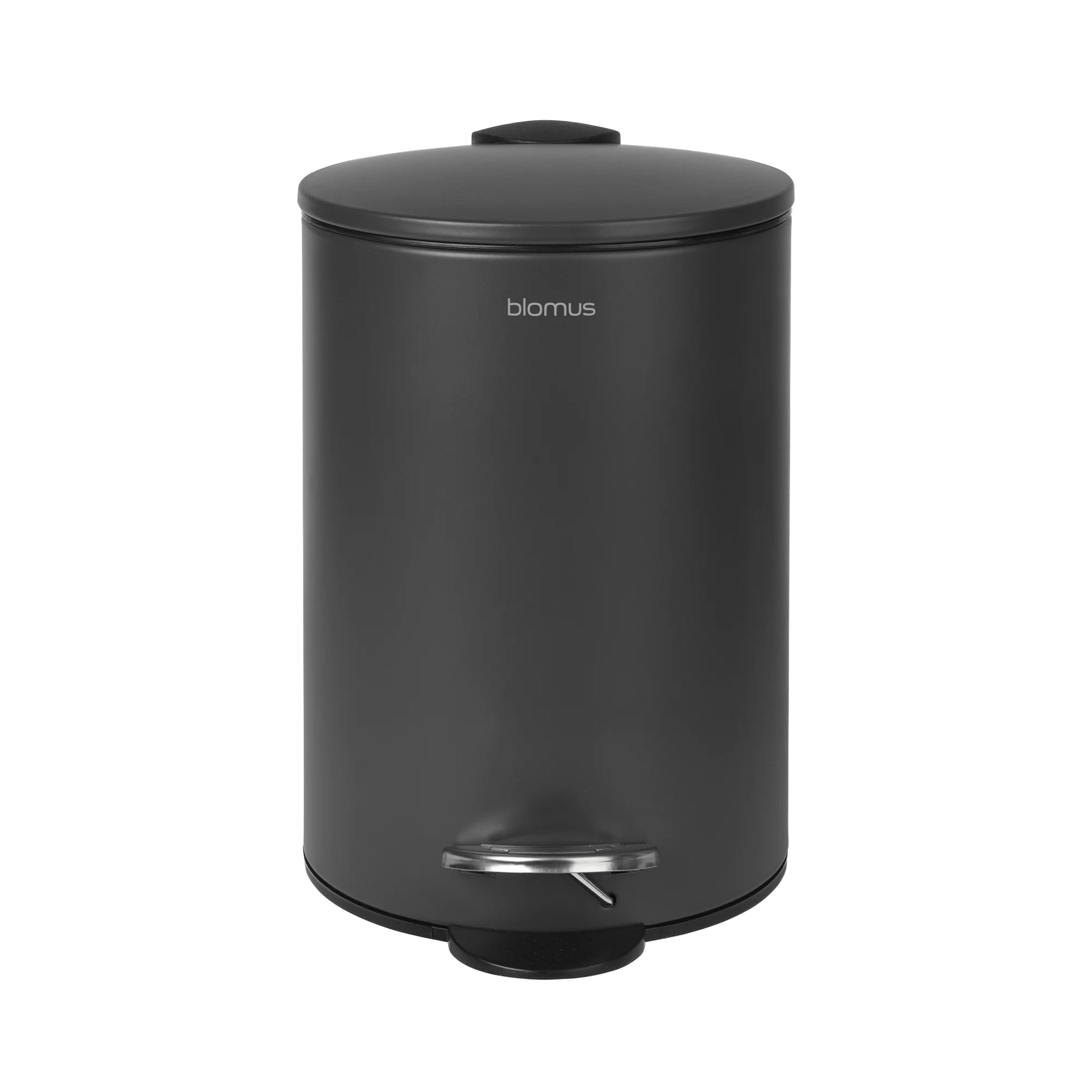 Blomus Treteimer TUBO – 3 l – Stahl, rund – Anthrazit – Soft-Close, mit Innenkübel