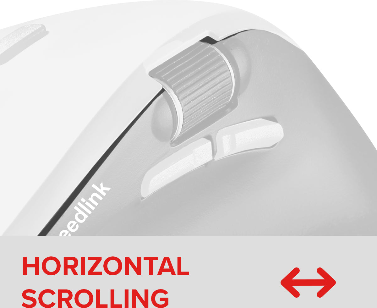 SPEEDLINK LIBERA – Gaming-Maus – Kabellos (Bluetooth/2,4 GHz), 3200 DPI, Rechts, Weiss