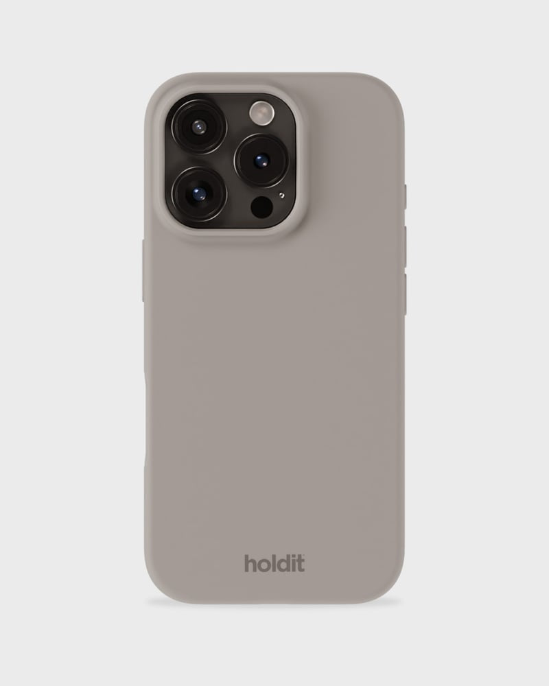 Holdit Backcover – für Apple iPhone 16 Pro, Silikon, Taupe